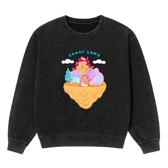 Cute Candy Land Mineral Wash Sweatshirts