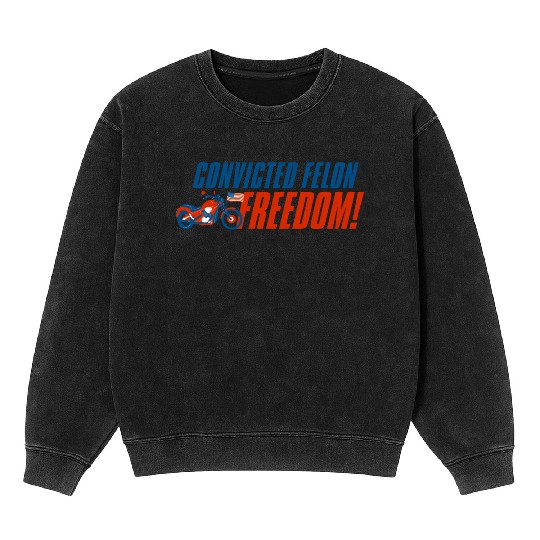 I'm Voting For a Convicted Felon in 2024 Women Mineral Wash Sweatshirts