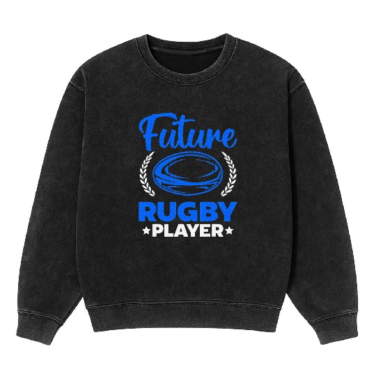 Future Rugby Player Newborn Rugby Baby Mineral Wash Sweatshirts
