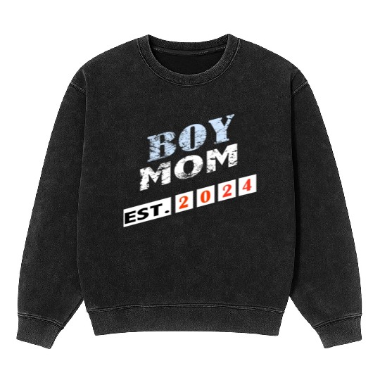 Boy Mom - est. 2024 Mineral Wash Sweatshirts