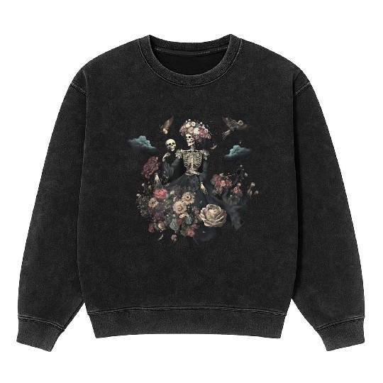 Aesthetic clothes Fairycore Gothic Mineral Wash Sweatshirts