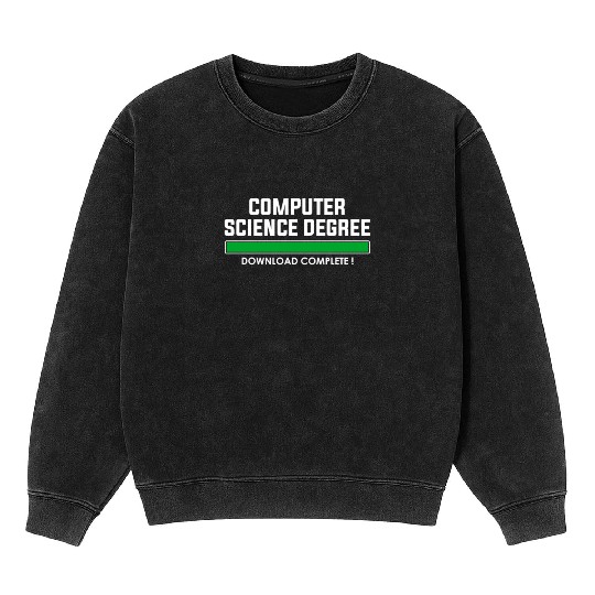 computer science degree Mineral Wash Sweatshirts
