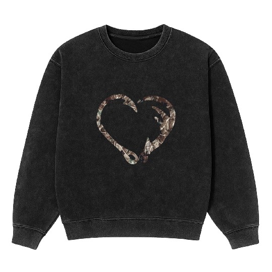 Camo US Flag Deer Skull Vintage Hunting Patriotic Mineral Wash Sweatshirts