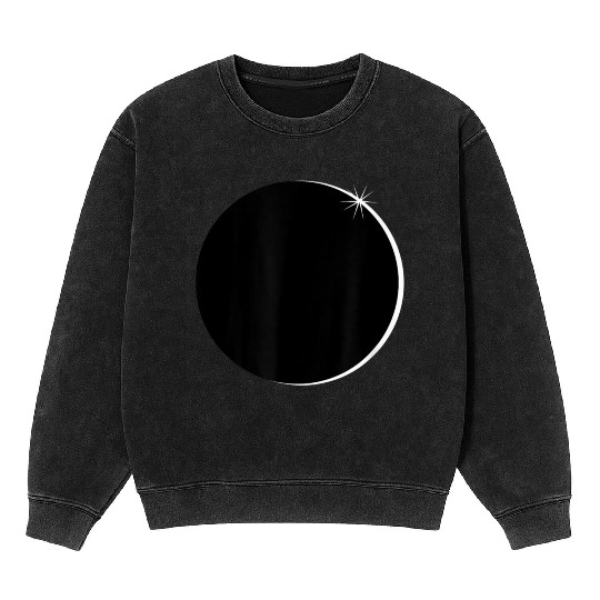 Eclipse Solar System Clothing Science Mineral Wash Sweatshirts