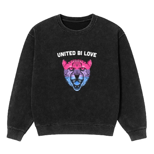 United Bi Love Bisexual LGBTQ Bi Pride LGBT Gay Co Mineral Wash Sweatshirts