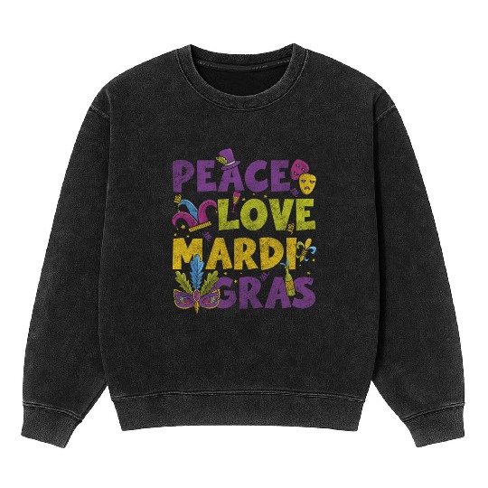 Parade Celebration New Orleans Fun Mineral Wash Sweatshirts