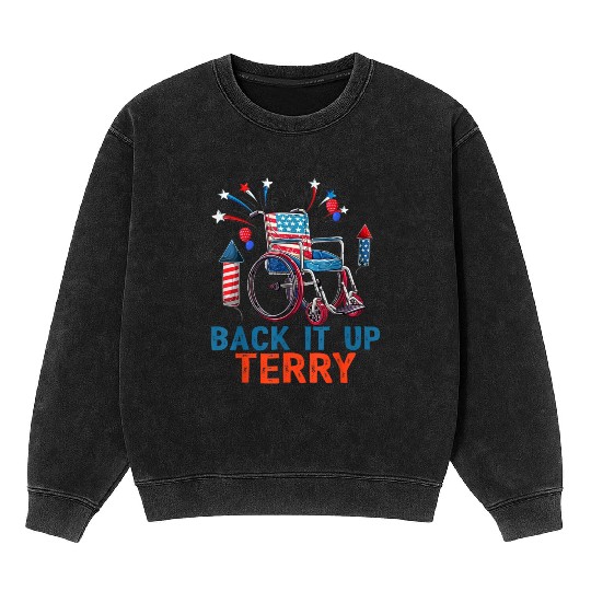 Back Terry Fireworks 4th July Mineral Wash Sweatshirts