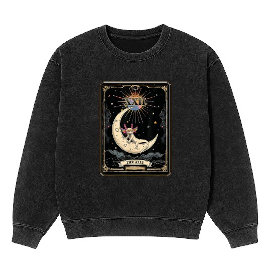 Pride Rainbow Sunglasses Ally Axolotl Mineral Wash Sweatshirts