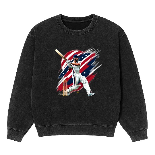 US CRICKET LOVE Mineral Wash Sweatshirts