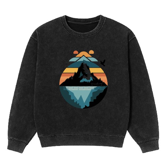 The Mountains Are Calling Classic Mineral Wash Sweatshirts