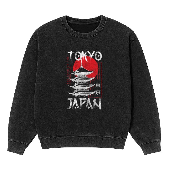 Tokyo City Manga Japanese Mineral Wash Sweatshirts