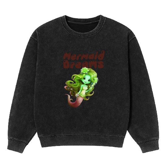 Mermaid Dreams and Summer Vibes Mineral Wash Sweatshirts