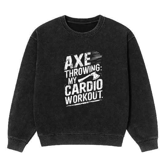 Axe Throwing Enthusiasts Championship Precision Mineral Wash Sweatshirts