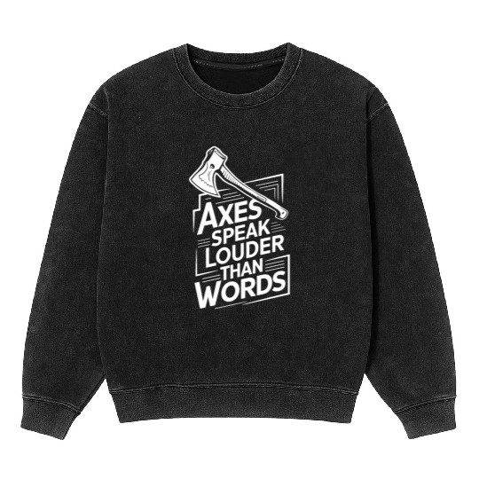Axe Throwing Enthusiasts Championship Precision Mineral Wash Sweatshirts