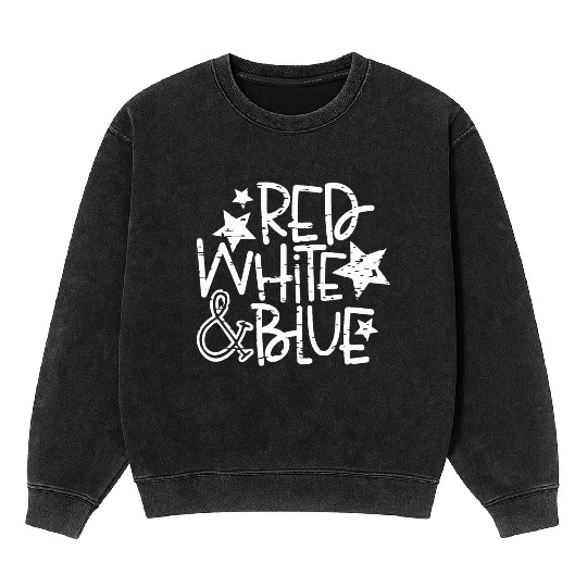 Red White And Blue Mineral Wash Sweatshirts