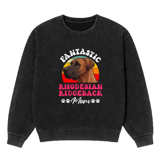 Ridgeback FANTASTIC RHODESIAN RIDGEBACK MOM Mineral Wash Sweatshirts