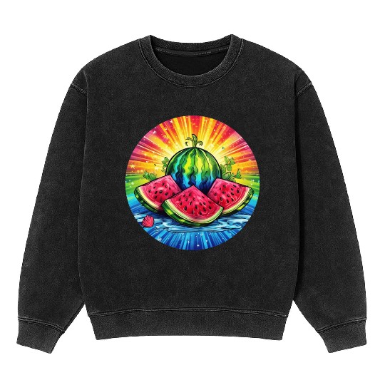 LGBTQ Melon Mineral Wash Sweatshirts