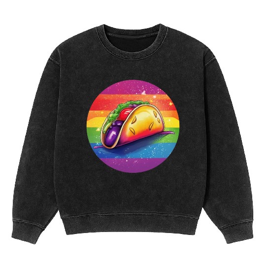 LGBTQ Taco Mineral Wash Sweatshirts