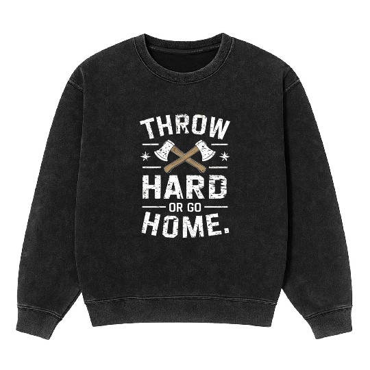 Axe Throwing Enthusiasts Championship Precision Mineral Wash Sweatshirts