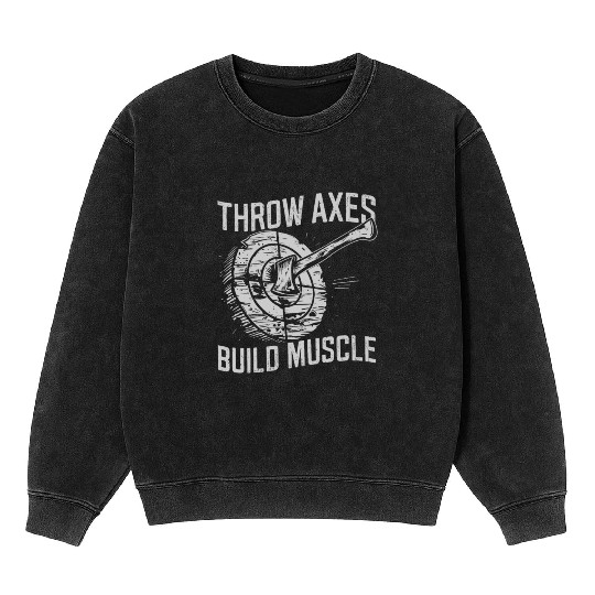 Axe Throwing Enthusiasts Championship Precision Mineral Wash Sweatshirts