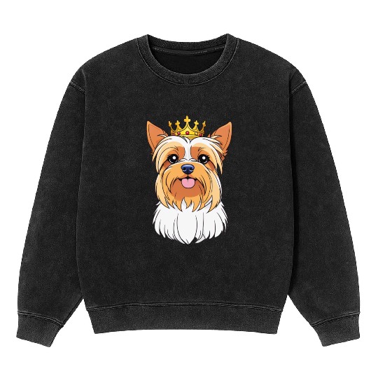 "The crowned ones" - Yorkshire Terrier Mineral Wash Sweatshirts