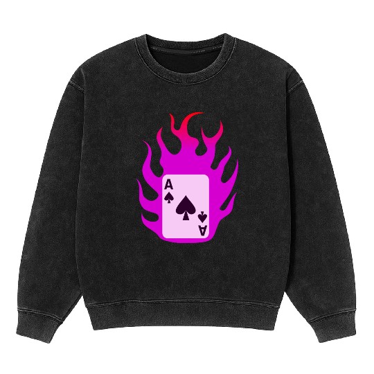 Flaming Card - X-men Mineral Wash Sweatshirts