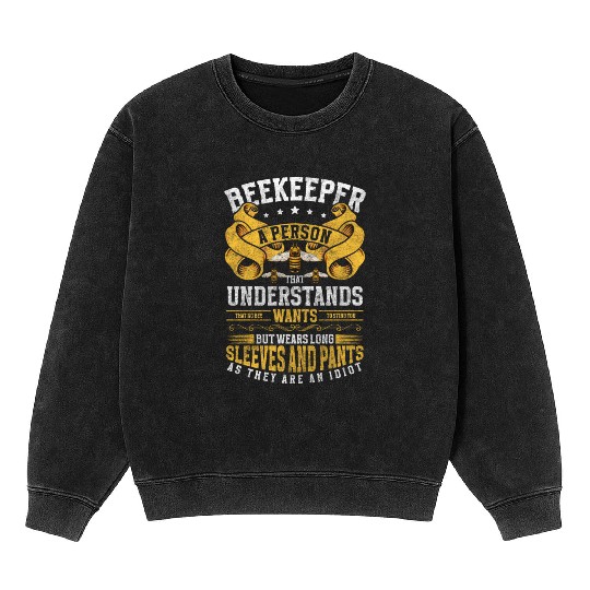 Honey Nature Breeder Beekeeping Mineral Wash Sweatshirts