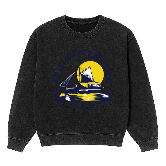 Spilling The Tea Since 1773 Women History Teacher Mineral Wash Sweatshirts