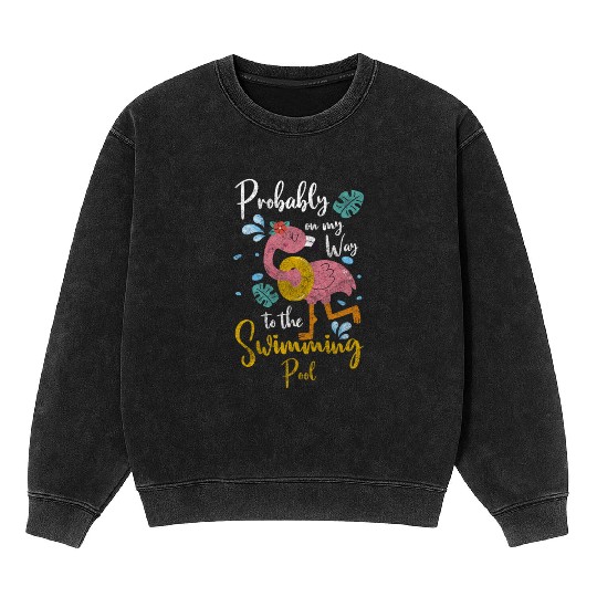 Pool Party Diving Summer Mineral Wash Sweatshirts