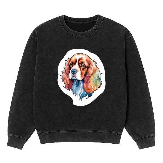American Cocker Spaniel Watercolor Mineral Wash Sweatshirts