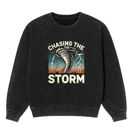 Tornado Chasing Adventures: Embrace Nature's Fury Mineral Wash Sweatshirts