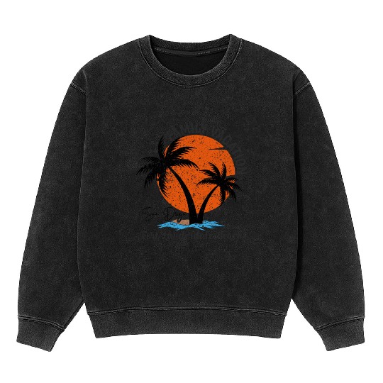 Family Vacation San Diego Fort Lauderdale Beach Mineral Wash Sweatshirts