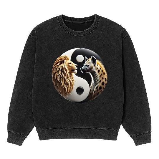 Lion & Hyena - Yin-Yang Mineral Wash Sweatshirts