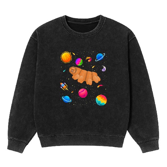 Tardigrade Space! Nerd, Geek Microbiology Science Mineral Wash Sweatshirts