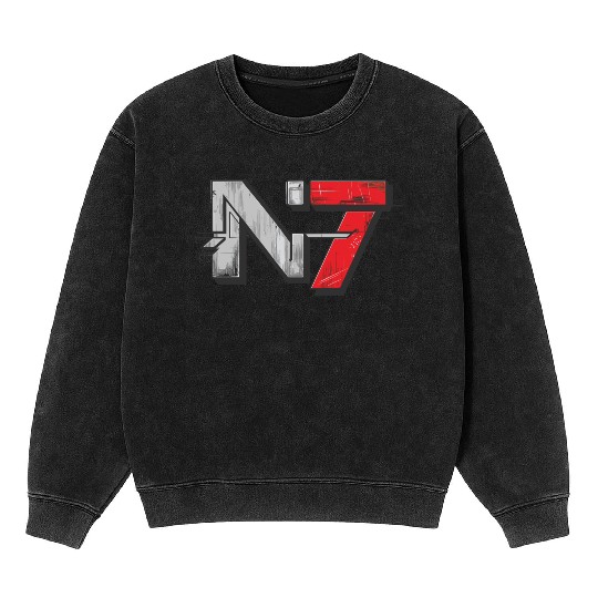 Mass Effect N7 Essential Mineral Wash Sweatshirts