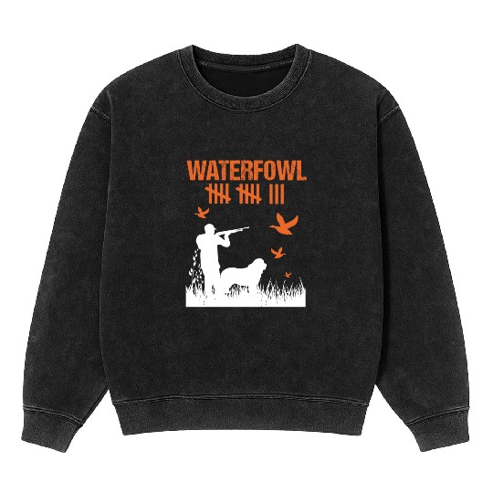 Funny Waterfowl Hunting Score Card Duck Hunting Mineral Wash Sweatshirts