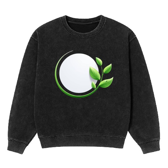 To create a green eco-friendly design stock illust Mineral Wash Sweatshirts