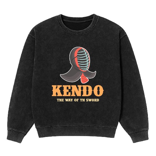 Kendo The Way Of The Sword Ninjutsu Fencing Mineral Wash Sweatshirts