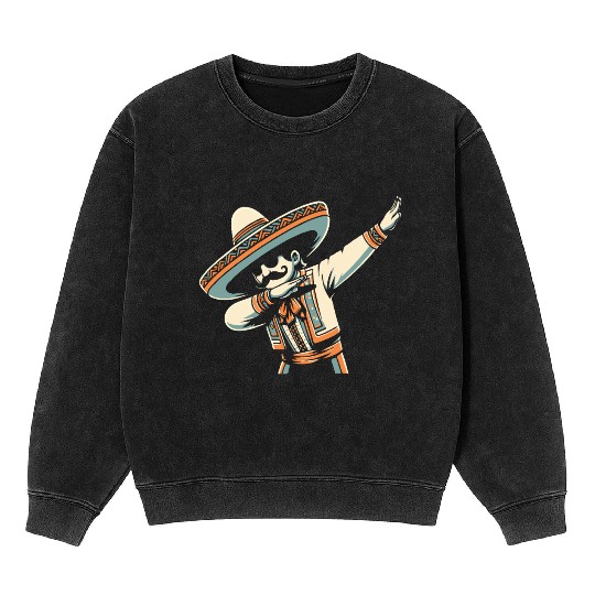 Dabbing Mexican Mineral Wash Sweatshirts
