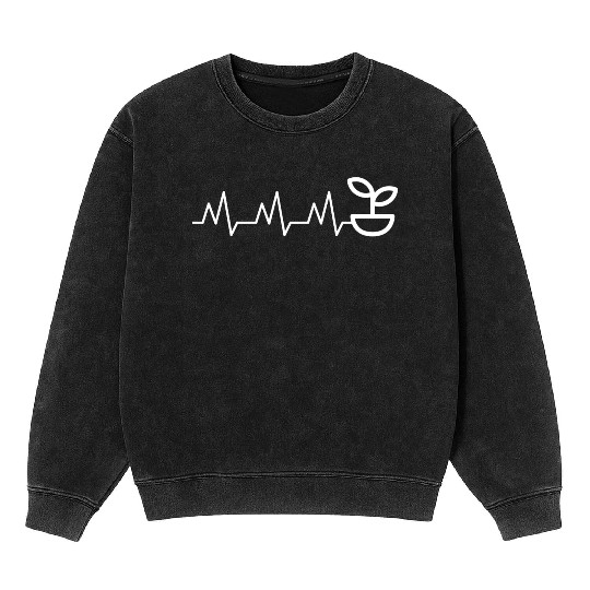 My heart beats for plants Mineral Wash Sweatshirts