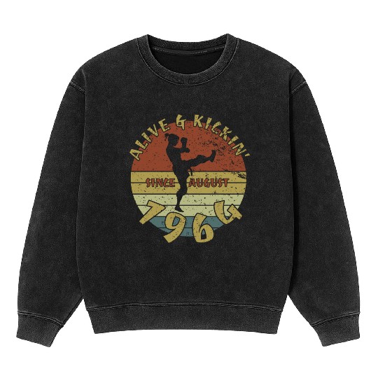 60th birthday Alive and kickin since 08/1964 Mineral Wash Sweatshirts