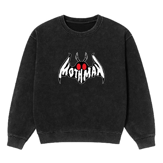 Mothman Monster Creepy Cryptid Mineral Wash Sweatshirts