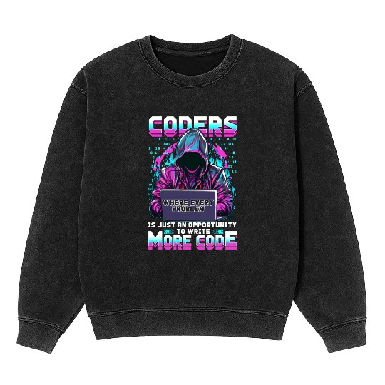 Coders Design for Computer Engineer Software Devel Mineral Wash Sweatshirts