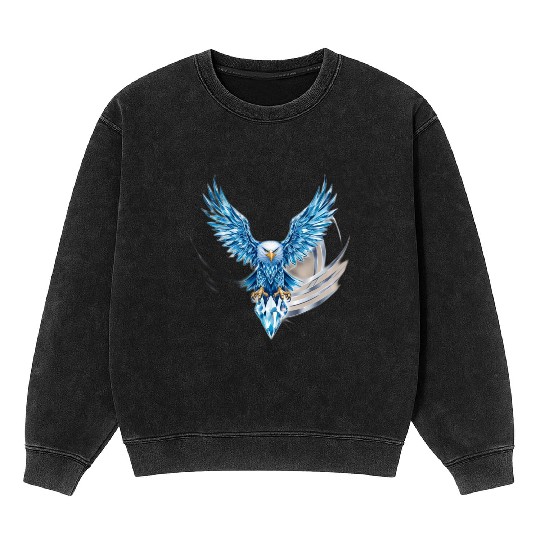 Elevate Your Style with the Crystal Eagle Mineral Wash Sweatshirts