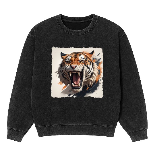 Don't Make a Roaring Tiger Angry Mineral Wash Sweatshirts