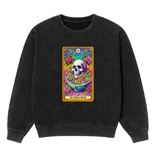 The Cereal Killer Tarot Mineral Wash Sweatshirts