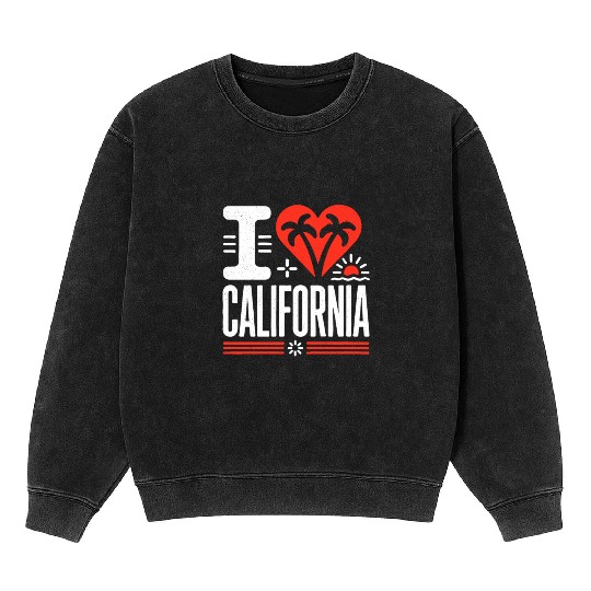 I love California | The Golden State Mineral Wash Sweatshirts