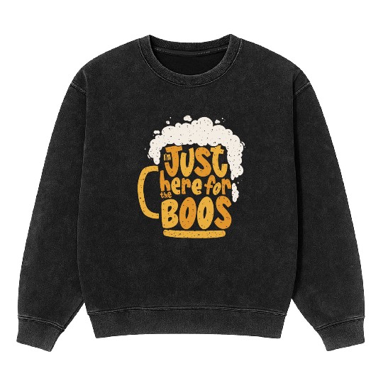 Im just Here For The Boos Ghost Funny Men Women Mineral Wash Sweatshirts