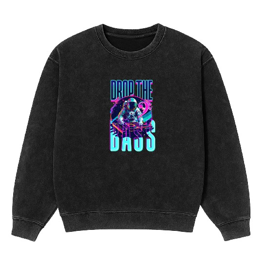 EDM Festival Drop The Bass Mineral Wash Sweatshirts