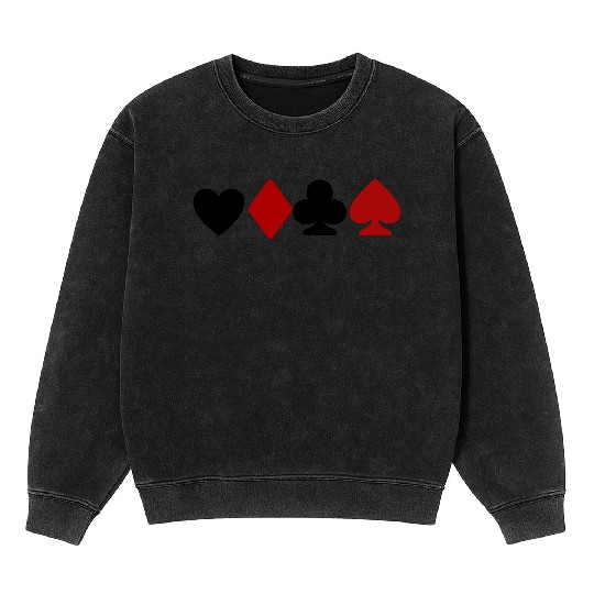 playing card lovers Mineral Wash Sweatshirts